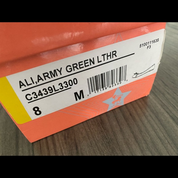 COPY - Sam Edelman Circus olive green ballet flats with a bow and spikes at the… - Picture 7 of 9